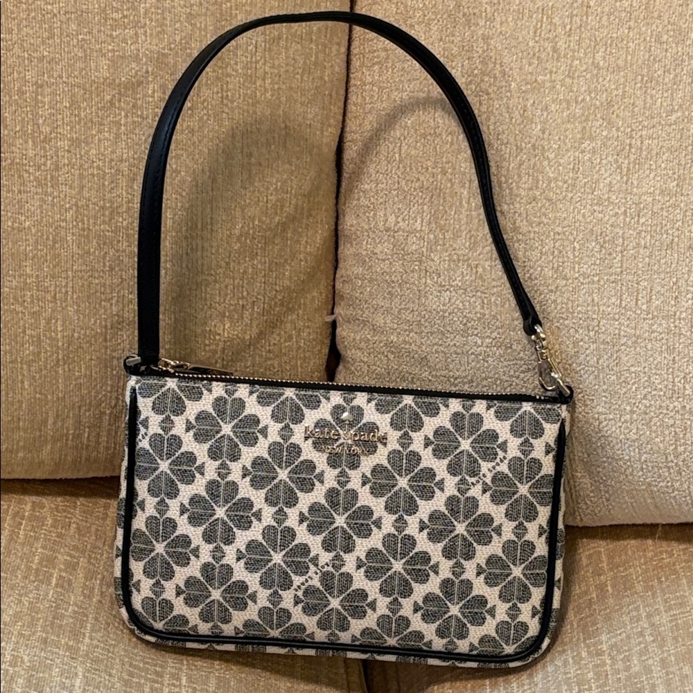Kate Spade Black and Cream Clover Shoulder Bag - Picture 12 of 12